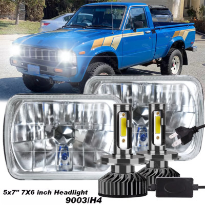Pair 7x6 5x7'' Inch H6054 Sealed Beam Led Headlights For Toyota Pickup Truck