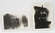 Vintage Snapshot WW2 Group Photo Pilots Airfield in England - Lot of 8