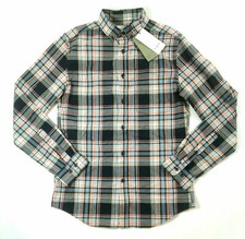 GOODFELLOW Men's Button Down Small Shirt Long Sleeve Plaid Standard Fit Cotton