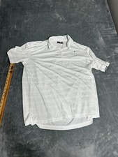 Callaway Polo Shirt 2XL Gray White Striped Opti Dri Performance Golf Mens
