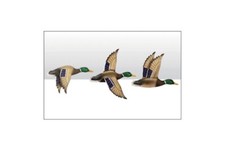 Set of 3 Metal Flying Ducks Hanging Wall Fence Ornament Outdoor/Indoor