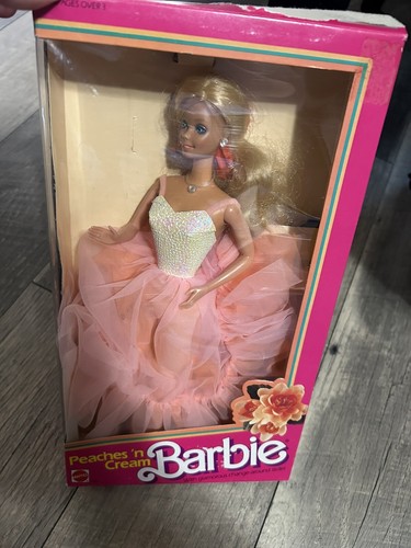 Vintage 1984 Mattel Peaches N’ Cream Barbie #7926 NRFB Missing Scarf, Accessorie - Picture 3 of 10