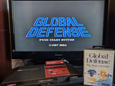 Global Defense (Sega Master System, 1987) No Manual Authentic Tested Working