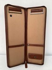 Red Envelope Brown Leather Men's Necktie Travel Case Tie Holder Storage