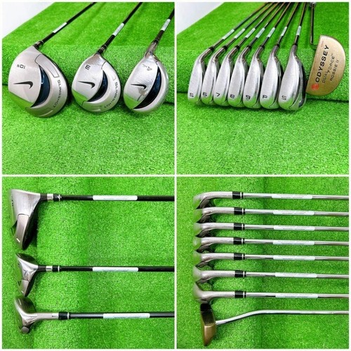 Juego de palos de golf Nike 1W 3W 4H 5-9i Pw Sw PT 11 piezas diestro grafito y acero UNI & R - Imagen 6 de 8