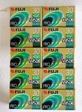 10 Fuji VHS-C Tapes Pro Premium High Grade Camcorder 30 min Video Cassettes