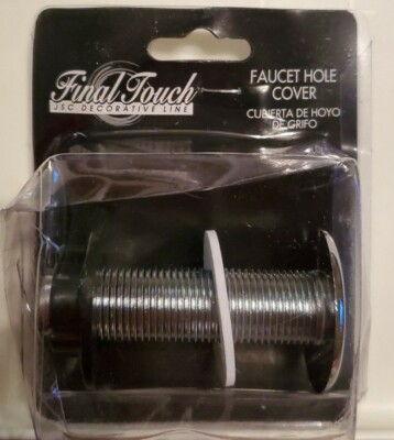 2 - Final Touch chrome Faucet Hole Cover Sink Plug NIP New