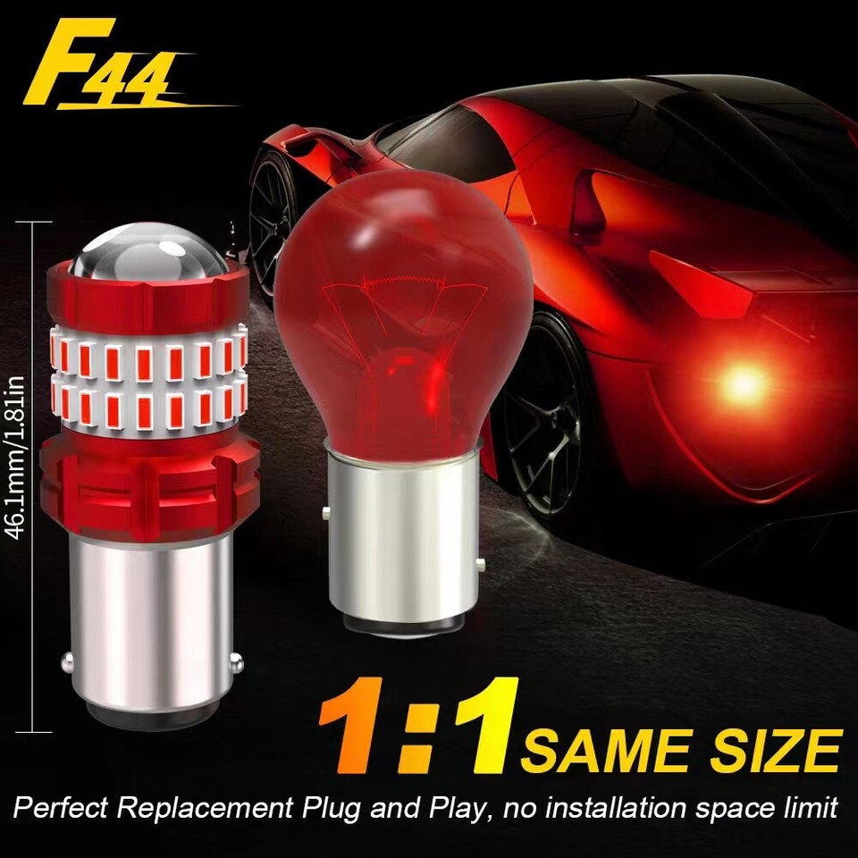 4X 1157 LED Strobe Flashing Safety Alert Brake Tail Light Stop