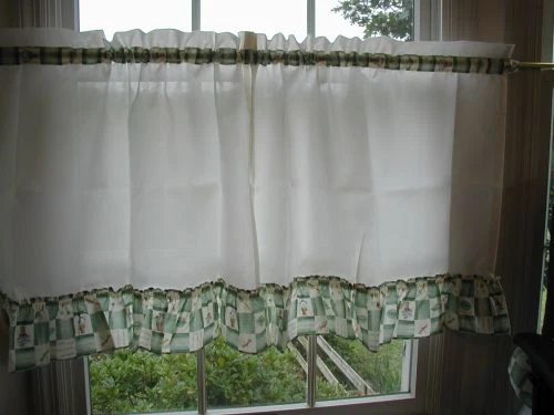 pfaltzgraff Flor Jardín 45" Volantes Nivel Cortinas Algodón Poli Tela Multi- Foto 2 de 2