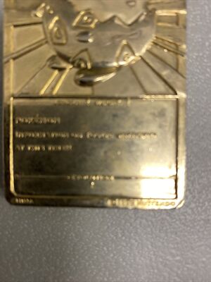 1999 Nintendo Pokemon 23K Gold Plated Trading CardTOGEPI Pokeball | eBay