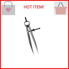 ZLKSKER 6 Inch Adjustable Lockable Steel Divider Wing Leather Compass