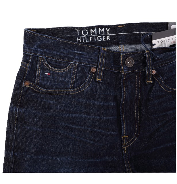 Tommy Hilfiger Men's Denim Bootcut Blue Classic Fit Jeans 0 Free