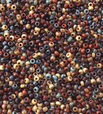 11/0 Earthly Medley Picasso Miyuki Japanese Glass seed Beads -20Grams