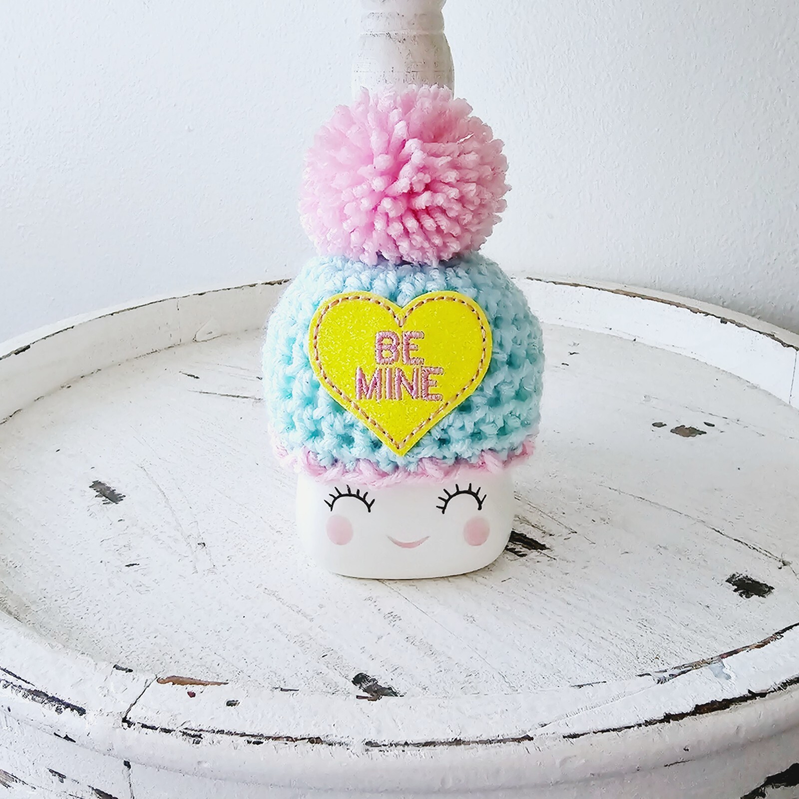 Valentine's Day Decor Conversation Hearts Marshmallow Mug Hat Tiered Tray Decor