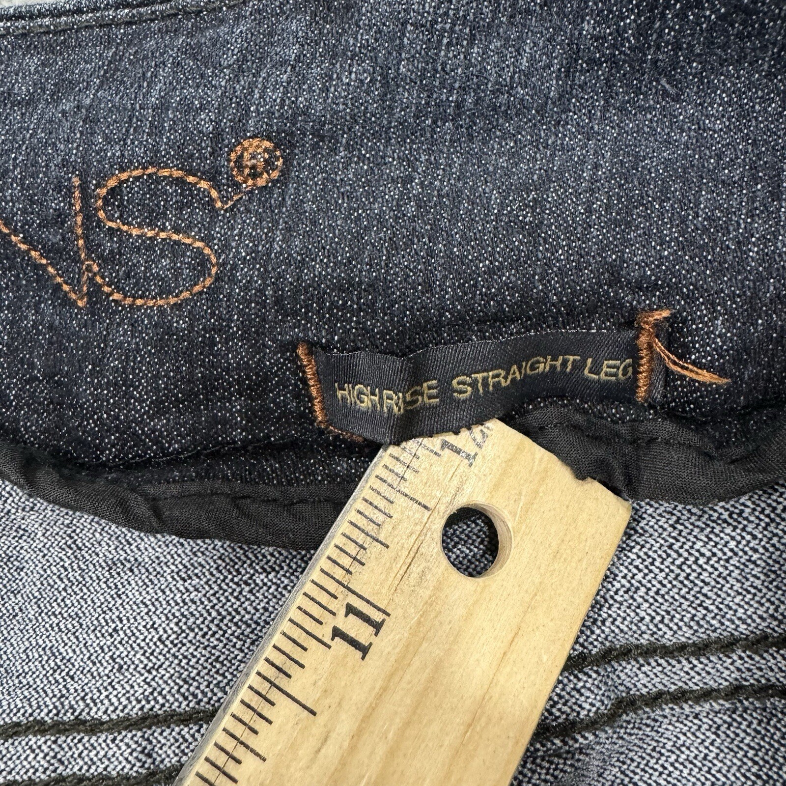 Jag Jeans Womens 10 Petite Blue High Rise Straight Stretch Dark Wash Pull On