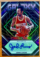 JOHN LUCAS 2022-23 Obsidian GALAXY INK Green Etch SSP 22/25 Card #GI-JHL ROCKETS