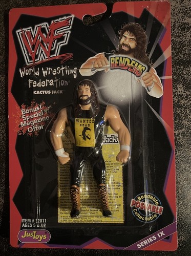 1998 Just Toys WWF Bend-Ems Series 9 Cactus Jack -...
