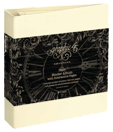 GRÁFICO 45 "ÁLBUM CARPETA MARFIL" 8,25X8,75X2" PÁGINAS INTERACTIVAS LUGAR DE SCRAPJACK - Imagen 1 de 2