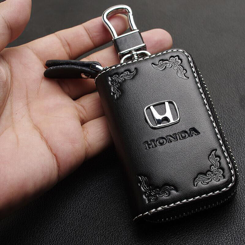 New Leather Car Key Case Bag Remote Key Fob Cover For Honda Car Accessories