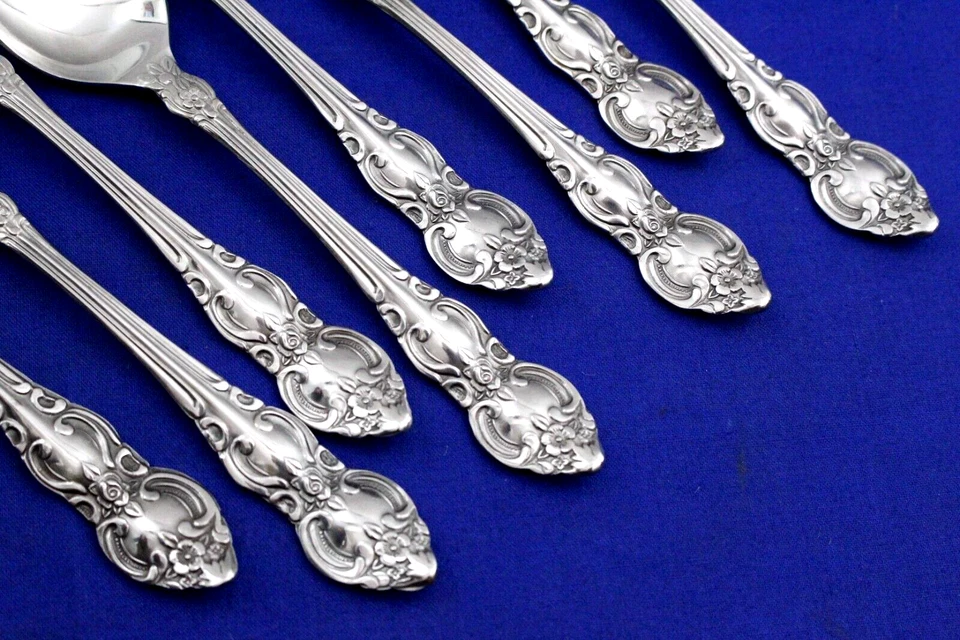 JUEGO DE 8 CUCHARADITAS Cubiertos de por Vida GRANDE TRADICIÓN Cubiertos de Acero Inoxidable EXC.+ Foto 3 de 4