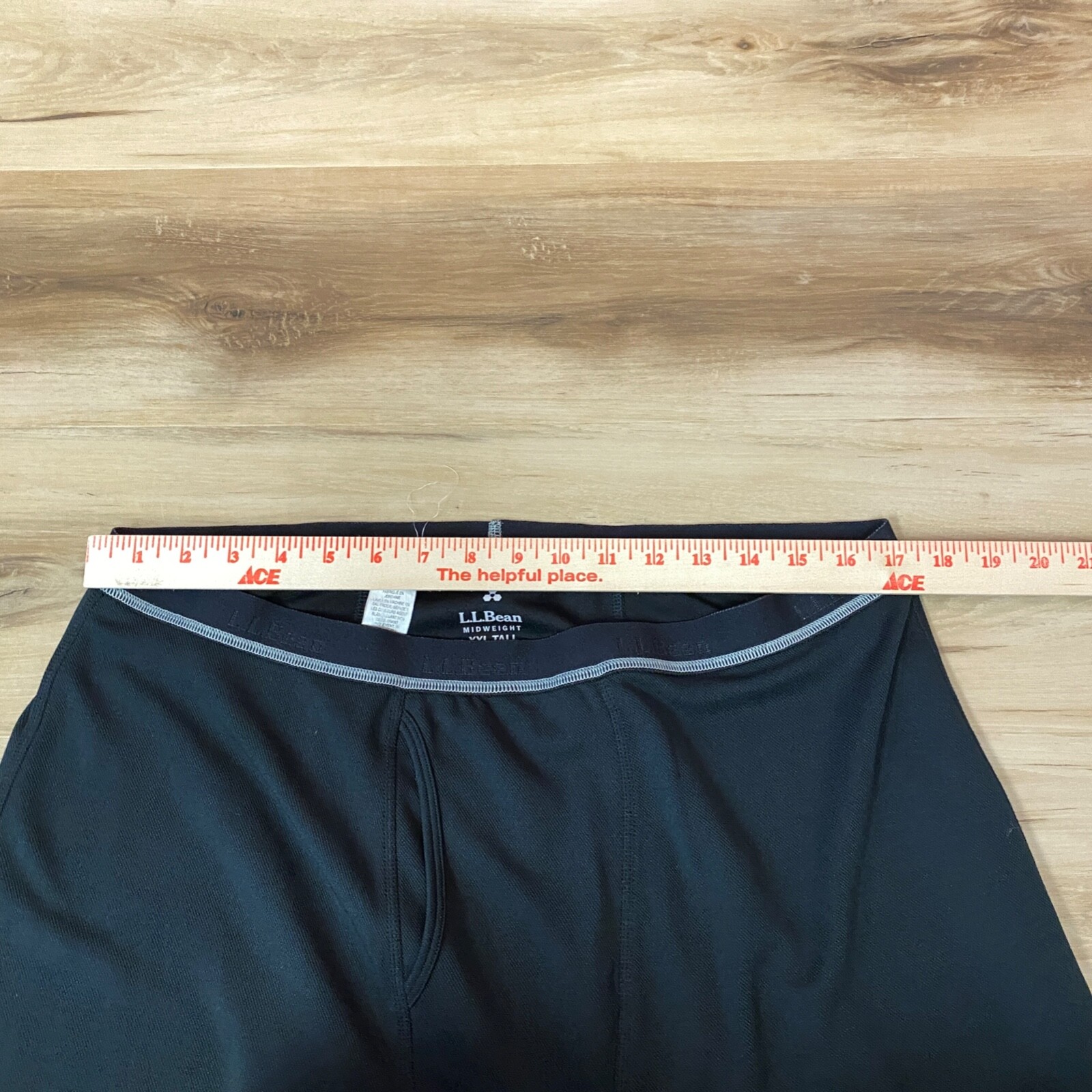 LL Bean Pants Mens XXL Tall Midweight Baselayer Thermal Black eBay