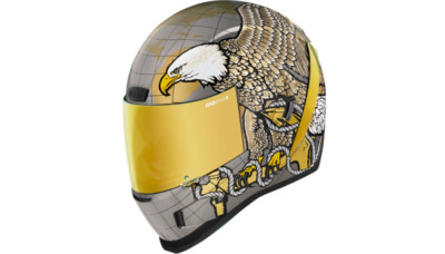 NEW ICON Airform Semper FI Helmet - Gold / Gray - Large - MOTORCYCLE
