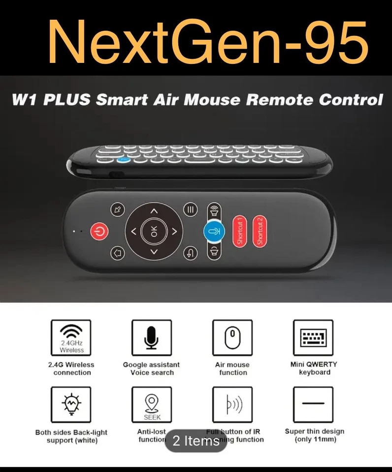 Wireless 2.4G Air Mouse Remote Control with Mini Keyboard for smart tv,projector - Image 3 of 4