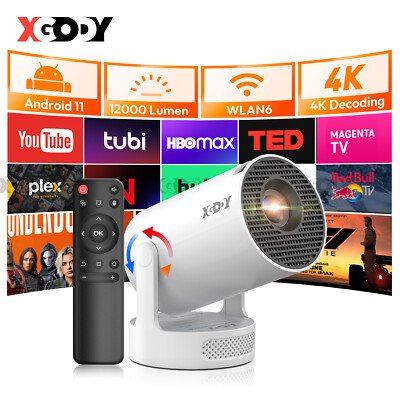 XGODY Freestyle LED-Projektor 10000 Lumen FHD 5G WiFi BT5.0 Android Mini Beamer