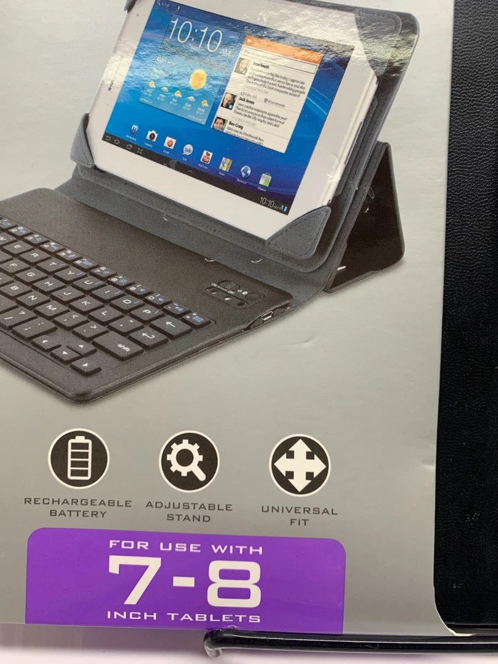 Lifeworks JOURNALIST Bluetooth Keyboard Case 7-8" -Universal Fit-Black*New - Image 3 of 4