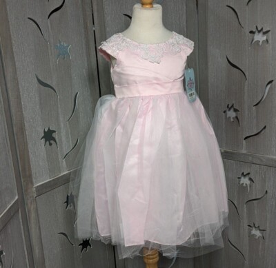 NEW Flower Girl Easter Wedding party Dress Birthday lace tulle pink size 2  | eBay
