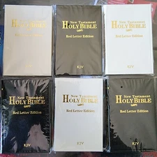 Set of 6 NEW! Holy Bible New Testament King James KJV Pocket 4.5" Bonus Offer!!!