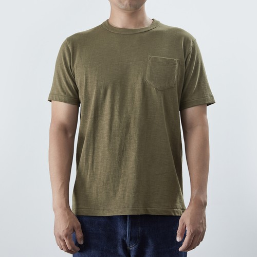7.4 oz Slub Cotton Vintage Loopwheel Tubular Pocket T-Shirt - Picture 16 of 22