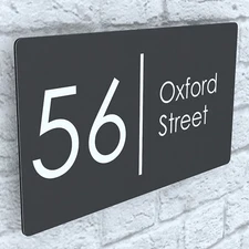 Floating House Signs Plaques Door Numbers 1 - 999 Personalised Name Plate