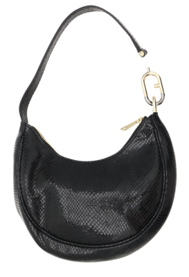 Furla L8118 Women's Nero Snake Primavera Small Shoulder Bag