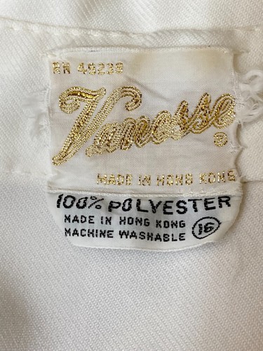 Vintage 70's Vanesse White Polyester Embroidered Ladies Leisure Pant Suit - Picture 3 of 11