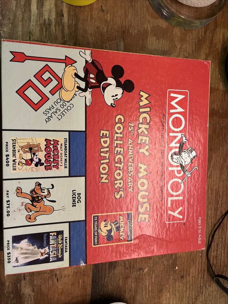 Disney MONOPOLY ディズニー75周年記念版 MONOPOLY Mickey Mouse 75th Anniversary Collector's Edition Board