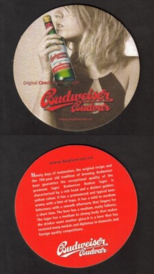 Bierdeckel - Coaster , Tschechien , Budweiser , Budvar #1198#