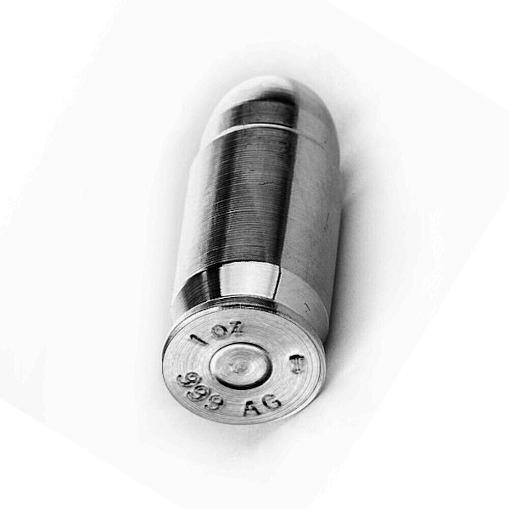 Silvertowne Mint - 1 oz .999 Fine Silver Bullet .45 Caliber ACP