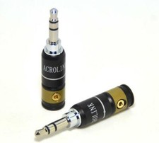 1x 3.5mm Stereo HIFI Mini Connector Plug Audio Cable Rhodium plated