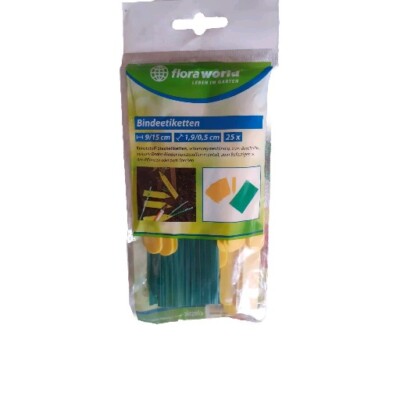 Etiketten Stecketiketten incl. Draht-Binder Bindeetiketten floraworld 25 Stück