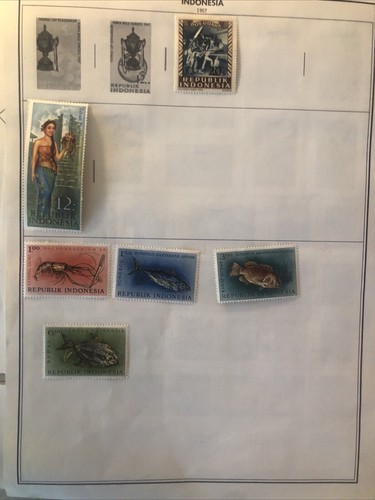 Collection Of Foreign Used Mint Mongolia Indonesia Pages Cards - Picture 2 of 12