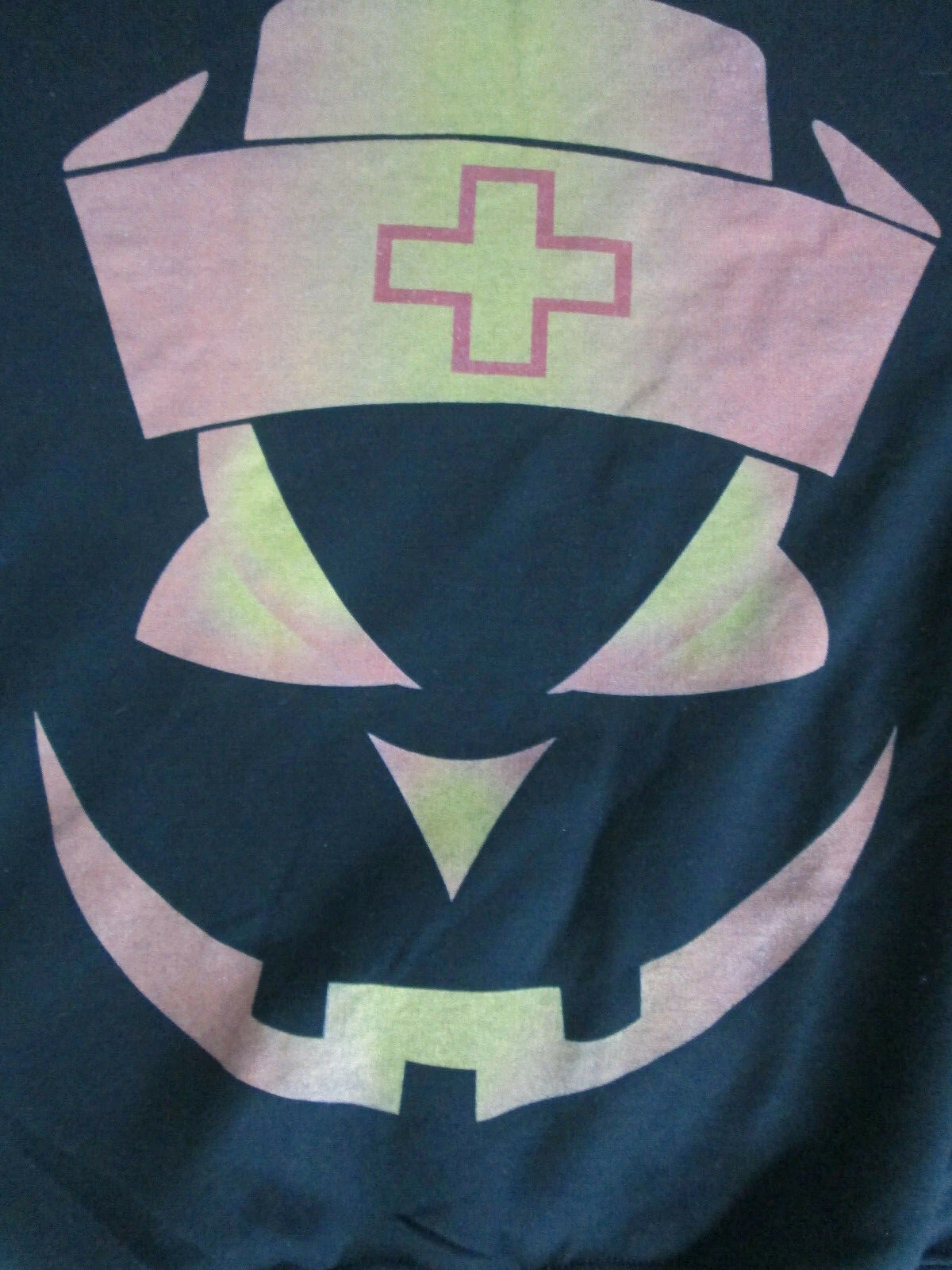 VETEMENTS Felpa Crew Small Nera Arancione Zucca Infermiera Halloween Gildan Nuova J