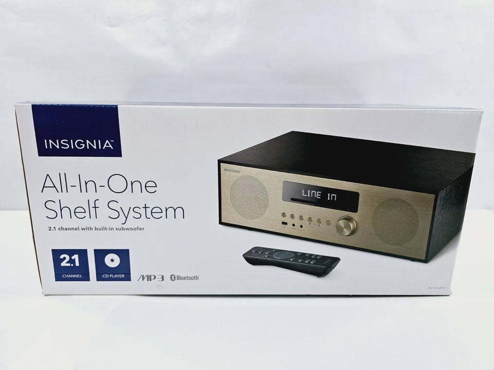Insignia NS-HAIOR18 All-In-One Stereo Shelf Audio System w/ Remote New Sealed  - Image 2 of 4