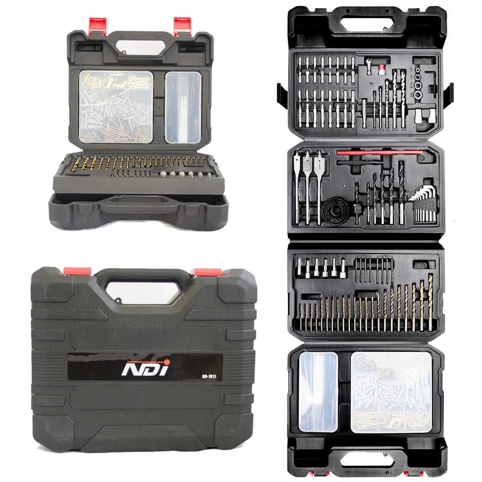 NDI TOOLS 418-Piece Drill & Screwdriver Bit Set | Wood, Metal, Masonry All-in-1