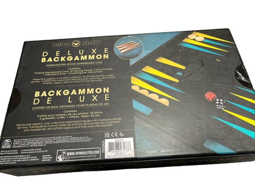Legacy Deluxe Wooden Backgammon Classic 2-Player Original Board Game Set/B30 - Picture 3 of 3