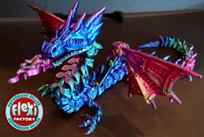 3D Printed Articulating Winged Dragon Fidget Landscaping Decor Home Decor / Gift