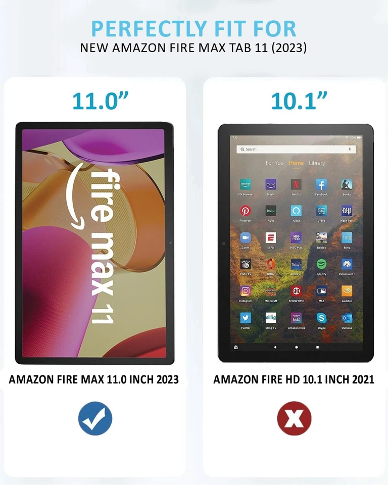 Smart Stand Tab Case For Amazon fire max 11 tablet 13th Generation 2023 Cover - Image 4 of 4