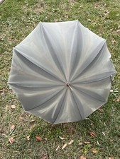 Vintage lilion epg Style Green umbrella With  Antique Brass Handle