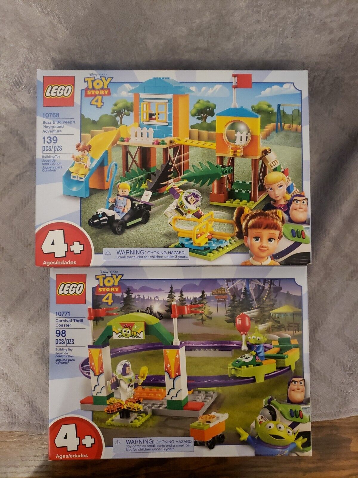 LEGO TOY STORY Buzz & Bo Peep's Playground 10768, Carnival Thrill Coaster 10771