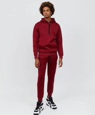 Reason Wooster Core Collection Jogger Set Tracksuit 2 Piece Burgundy Mens MEDIUM